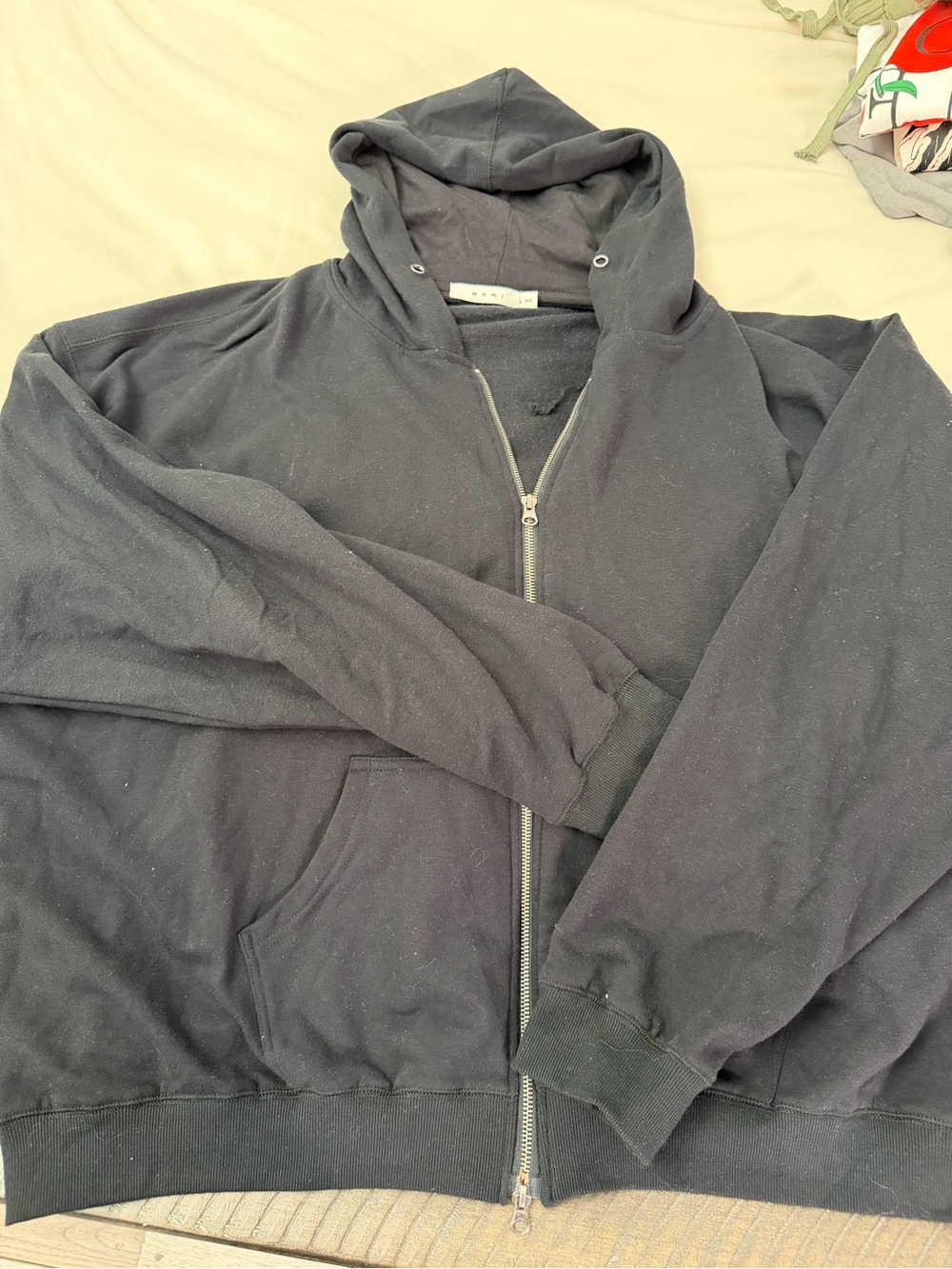 Men's Black MNML Zip-Up Hoodie